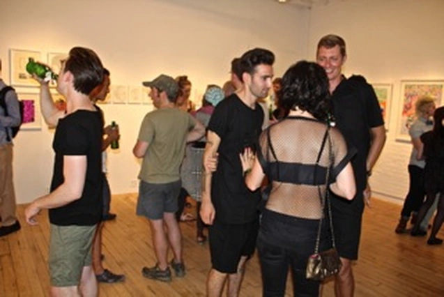 Arron Skolnick’s “Wayward Bound” opening at Rare Gallery, NYC, June 25, 2013 (16 of 80). Photograph by Louis Zoellar Bickett.
