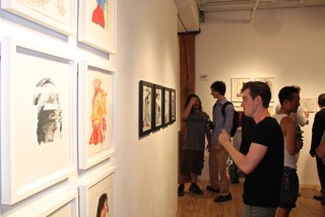 Arron Skolnick’s “Wayward Bound” opening at Rare Gallery, NYC, June 25, 2013 (20 of 80). Photograph by Louis Zoellar Bickett.