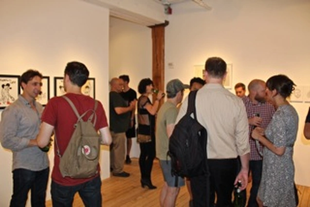 Arron Skolnick’s “Wayward Bound” opening at Rare Gallery, NYC, June 25, 2013 (31 of 80). Photograph by Louis Zoellar Bickett.