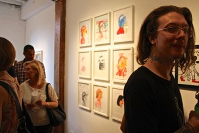 Arron Skolnick’s “Wayward Bound” opening at Rare Gallery, NYC, June 25, 2013 (60 of 80). Photograph by Louis Zoellar Bickett.