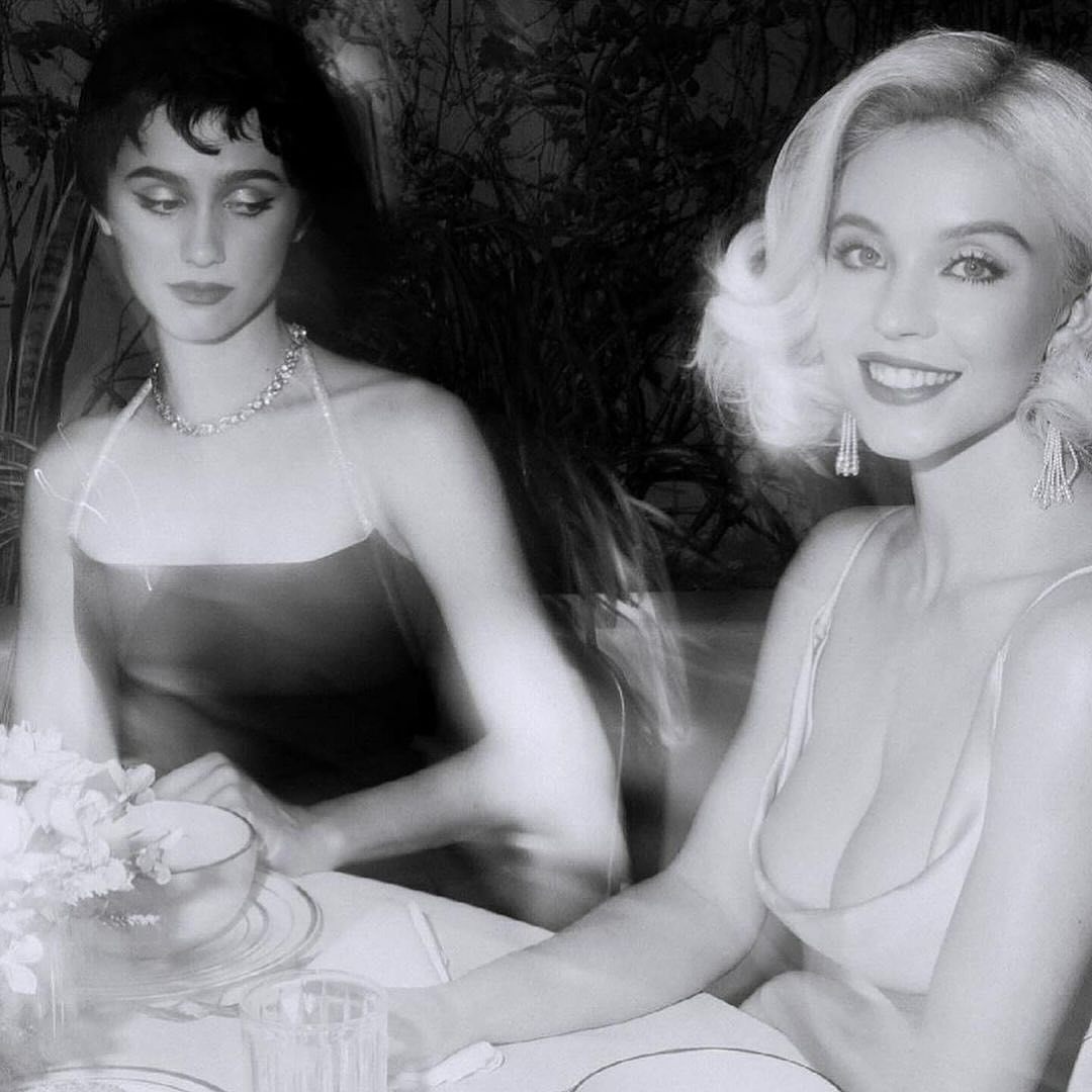 Maude Apatow and Sydney Sweeney at the HBO Post‑Emmys Reception, Los Angeles, 2021. Photograph by Jeff Kravitz / Getty Images.