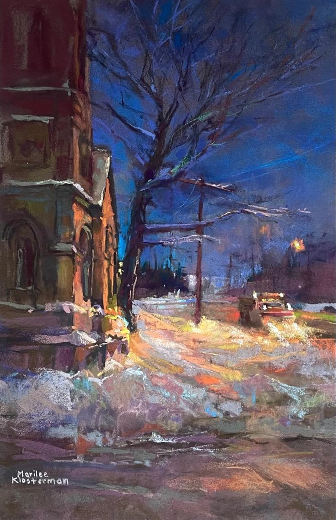 Ampersand Art Supply Award of Excellence. Snowplow Weather. By Marilee Klosterman