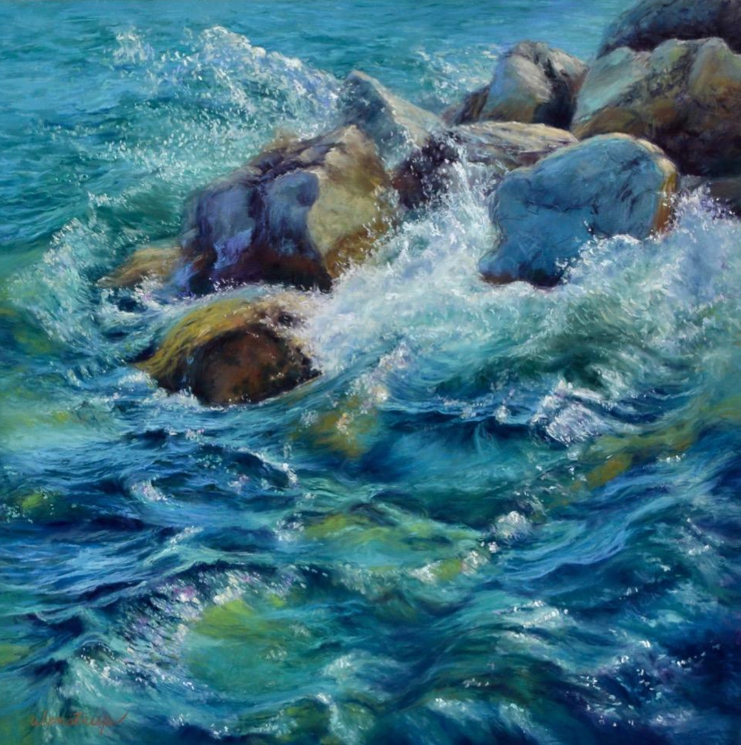 Suders Art Supply Award of Excellencia. Living Water. By Beth Wenstrup. Living Water