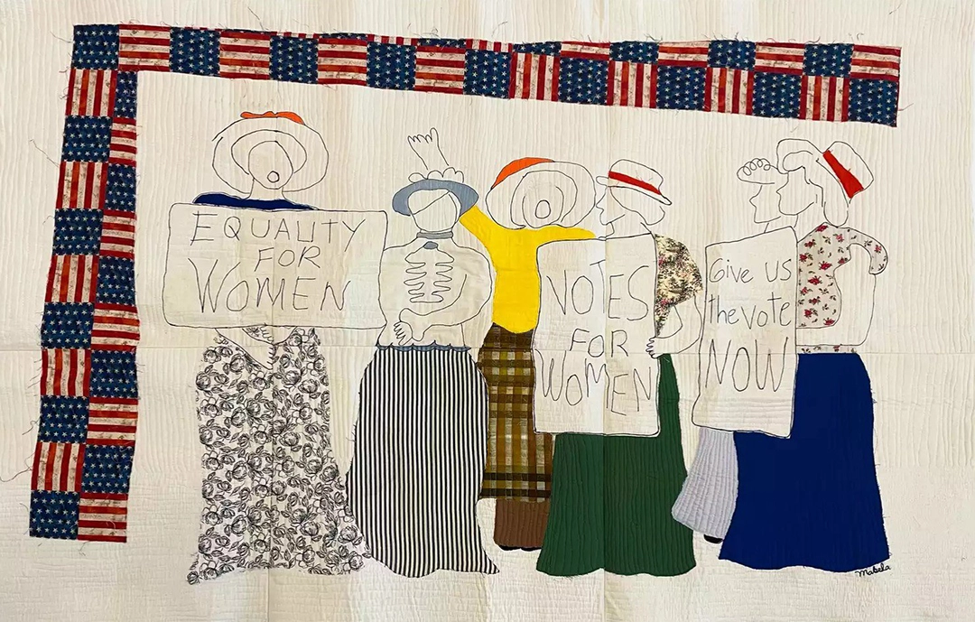 Quilted painting  Thread and cloth | 40 x 60 inches