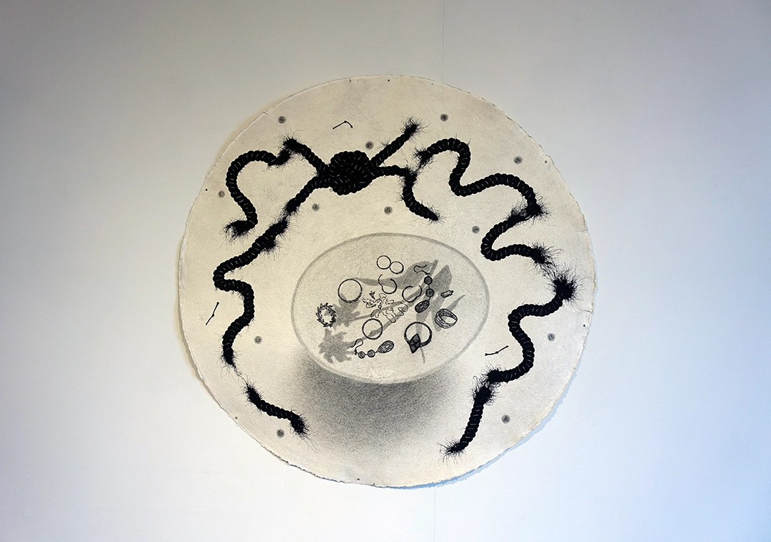 Works on view in The Body Isn't a Battery That Discharges Upon Death, at the Carnegie