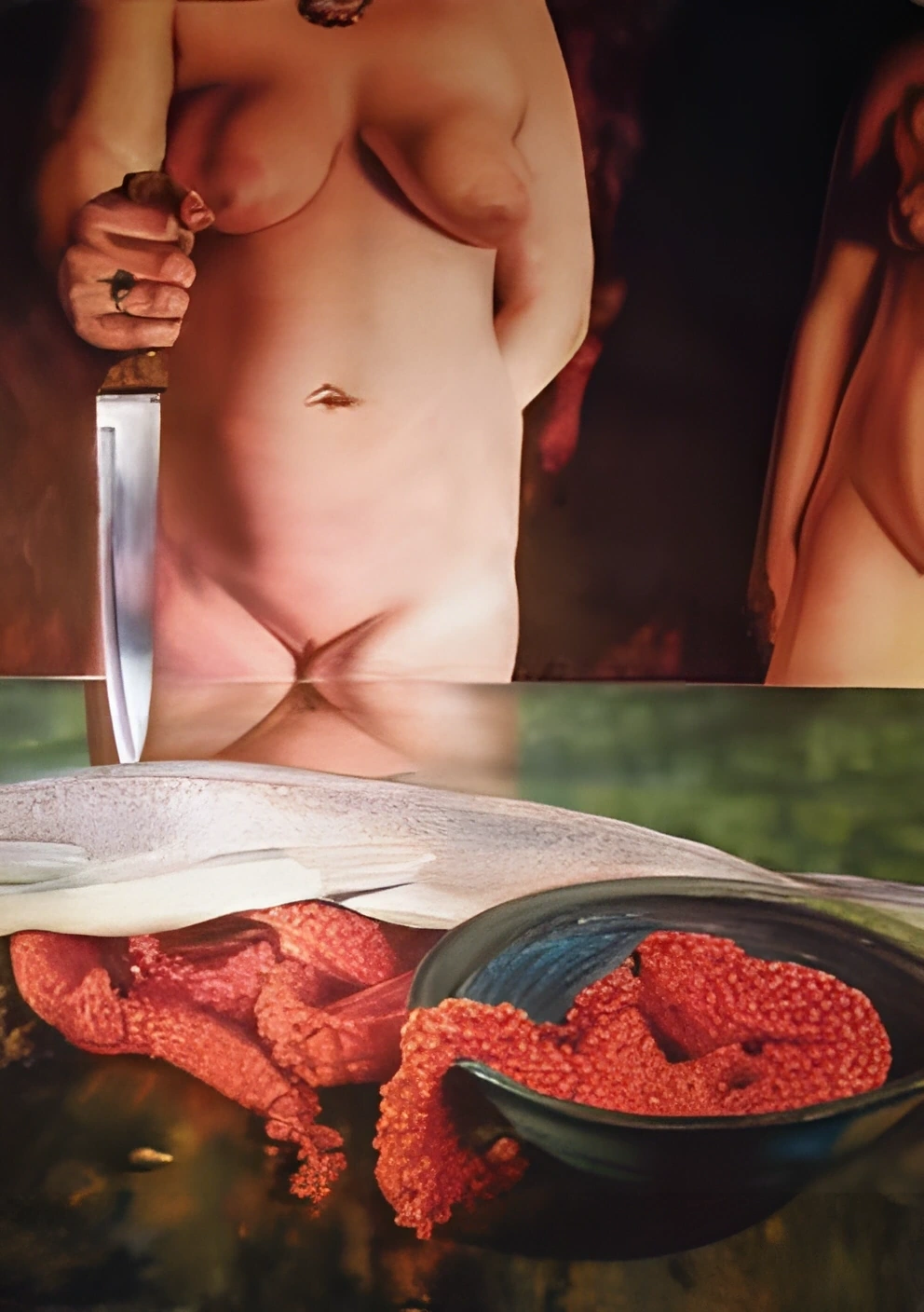 Garry Mealor, Bowl of Roe, transparent watercolor, 41 × 29 in., 2006. Digitally enhanced.