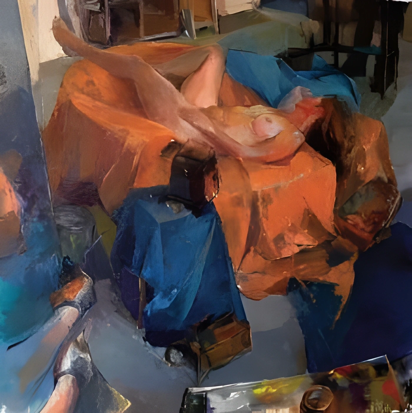 Edmond Praybe, The Act, oil on canvas, 48 × 48 in., 2010. Digitally enhanced.