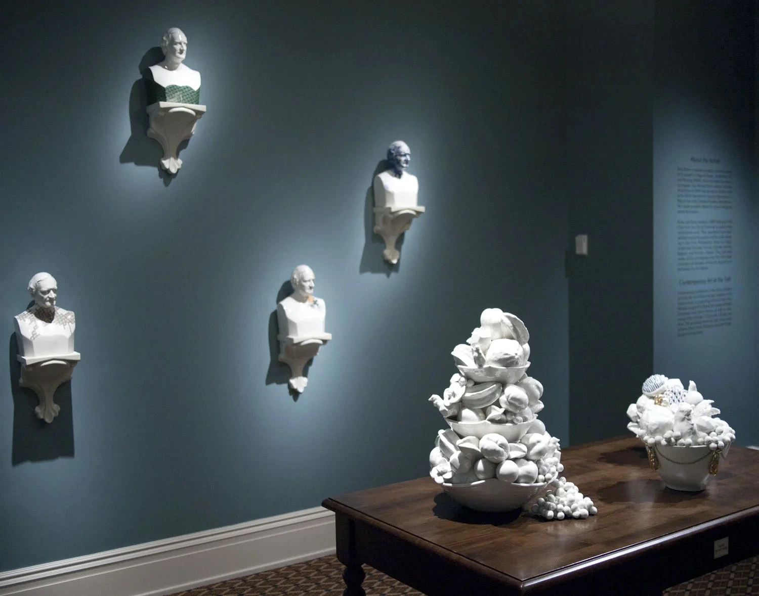 Installation detail from Still[ed] Life by Katie Parker and Guy Michael Davis, Taft Museum of Art, 2011.