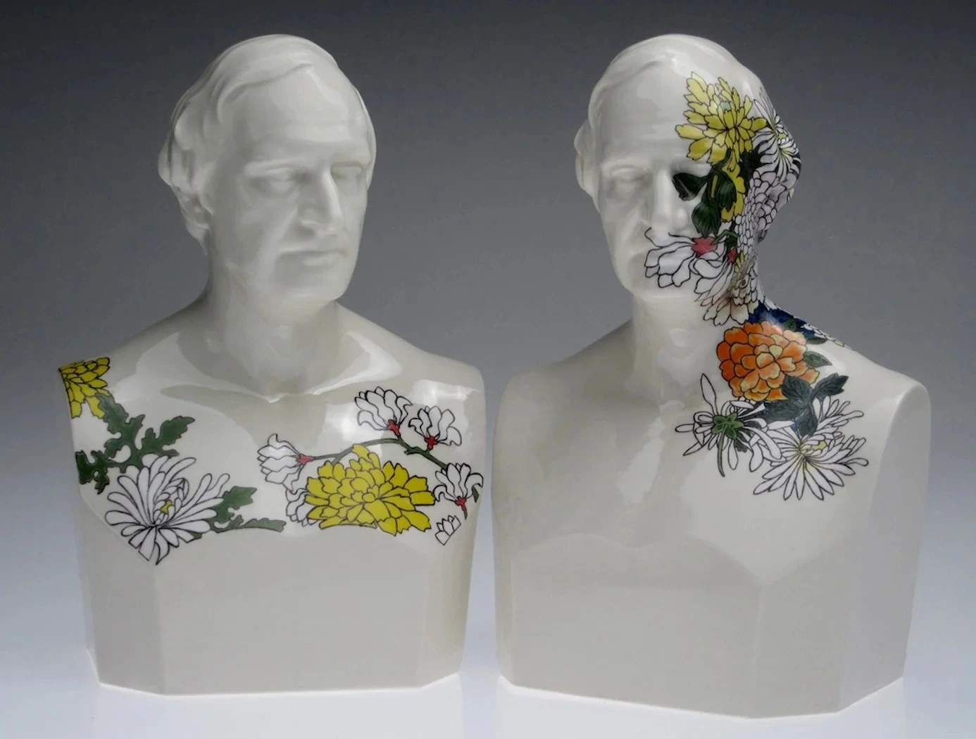Chinoiserie-decorated Alfonso Taft porcelain bust from Still[ed] Life by Katie Parker and Guy Michael Davis, 2011.