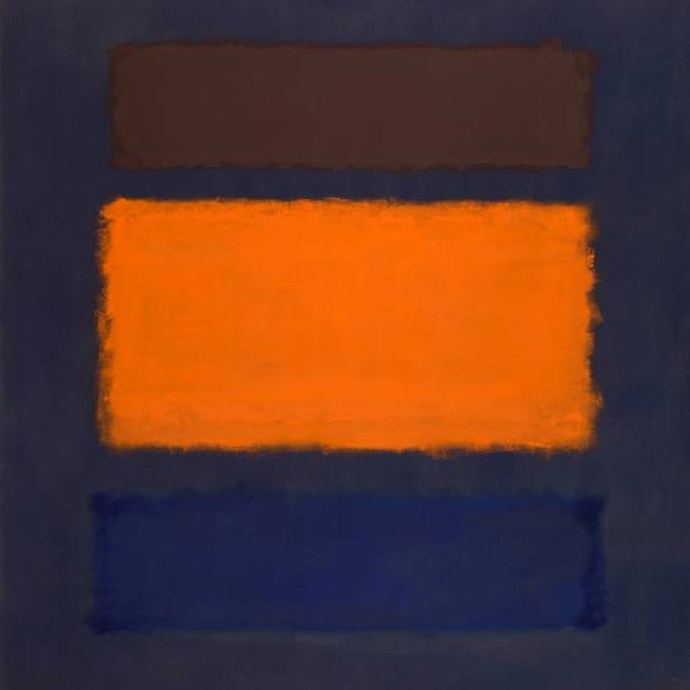 Mark Rothko, Brown, Orange, Blue on Maroon, 1963.