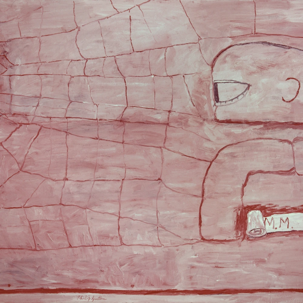 Philip Guston (American, 1913–1980), Signals , 1975, oil on canvas, 69 × 99 in. Cincinnati Art Museum, Bequest of Musa Guston, 1992.333.