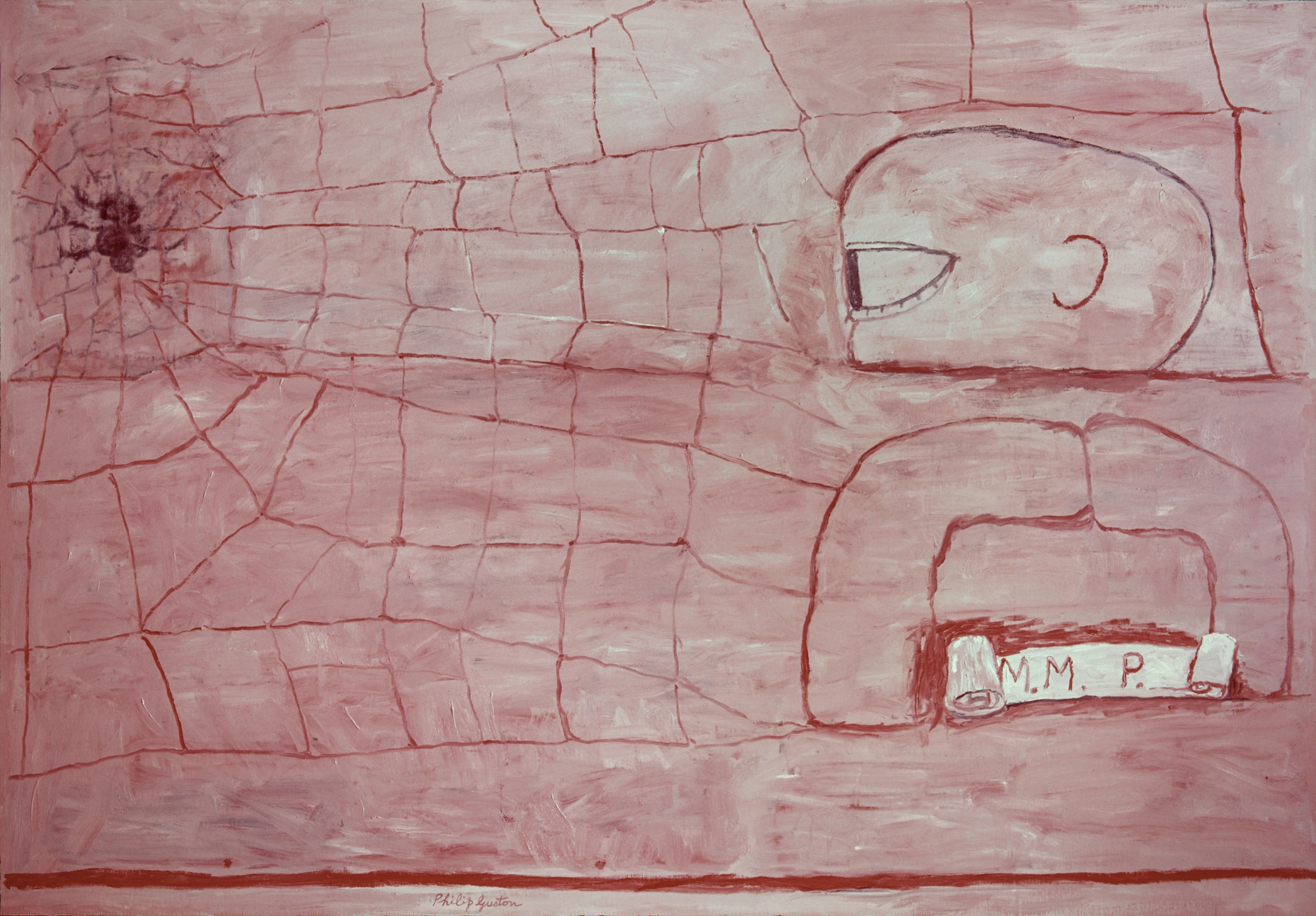 Philip Guston (American, 1913–1980), Signals , 1975, oil on canvas, 69 × 99 in. Cincinnati Art Museum, Bequest of Musa Guston, 1992.333.