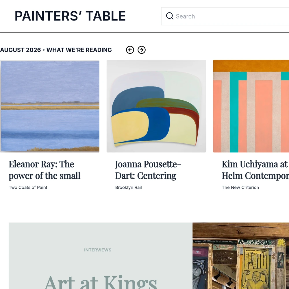 Painters’ Table homepage, accessed August 2026. Contextual image from painters-table.com.