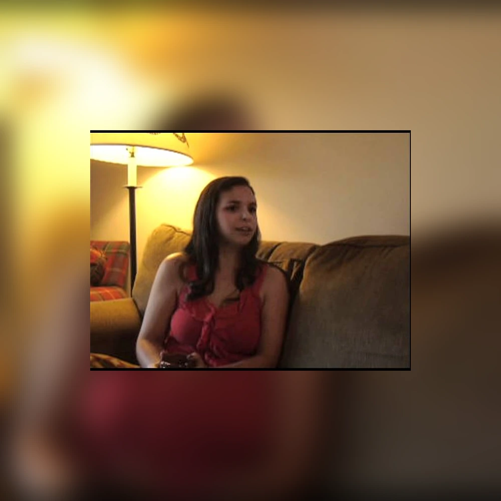 Emily Louise Howard in the AEQAI film interview. Authentic YouTube video still adapted to a square thumbnail. Digitally enhanced.