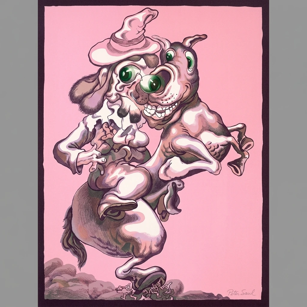Peter Saul, Cowboy Dentist, 1983.