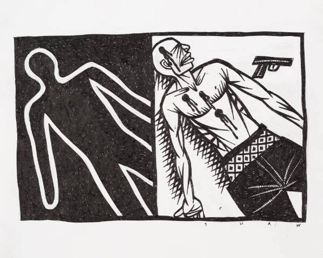 Study for the Malcolm X Paradox: the Street Marker, Thom Shaw.