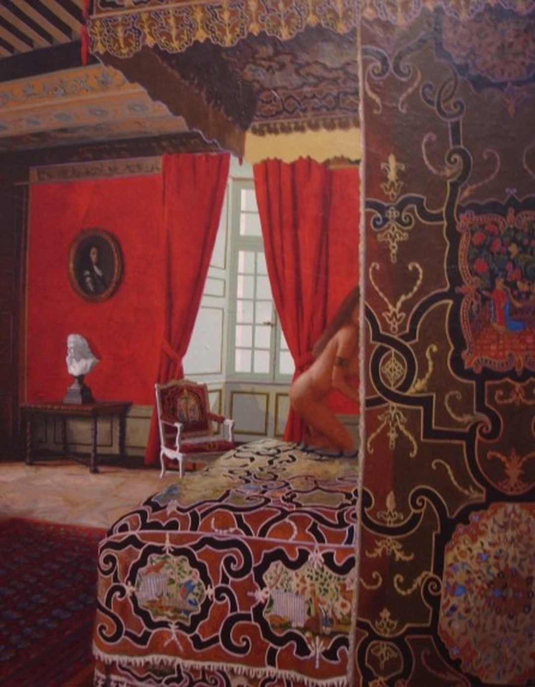 Richard Allan George, Chateau Interior. Oil on canvas. Courtesy of Malton Gallery.