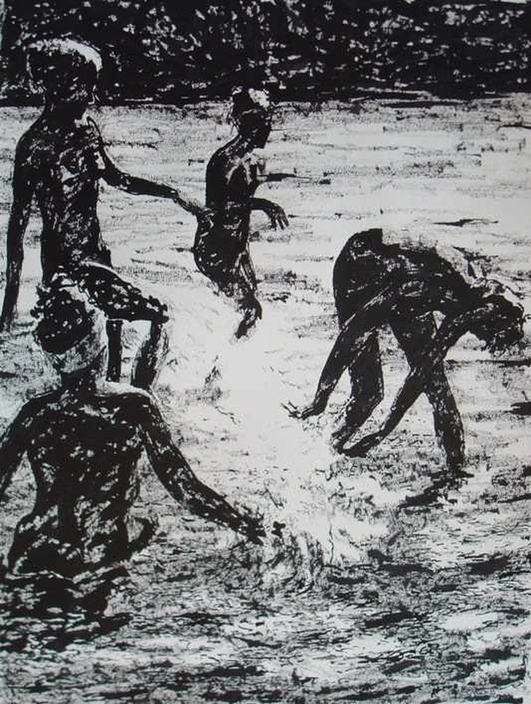 Richard Allan George, Four Figures in Water, no date. Courtesy of Malton Gallery.