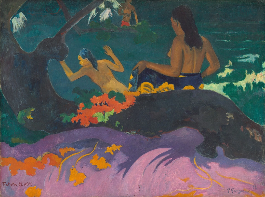 Paul Gauguin, Fatata te Miti (By the Sea), 1892, oil on canvas, 26.75 x 36 in. Chester Dale Collection, National Gallery of Art, Washington, D.C.