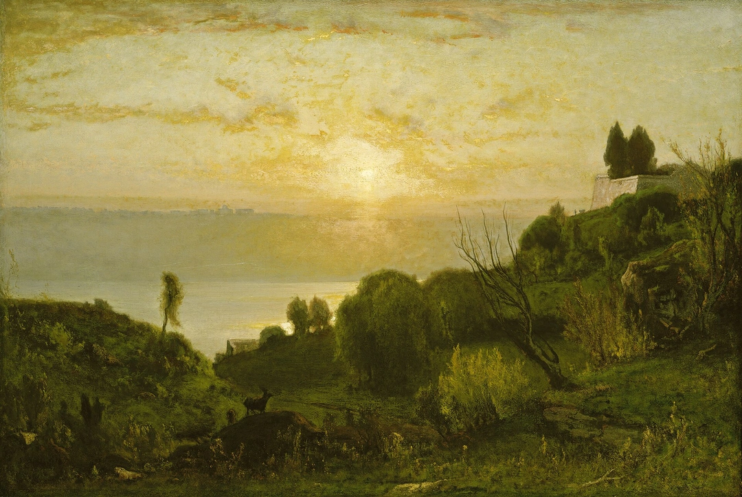 George Inness. Lake Albano, Sunset (c. 1874). Oil on canvas. Collection of the National Gallery of Art.