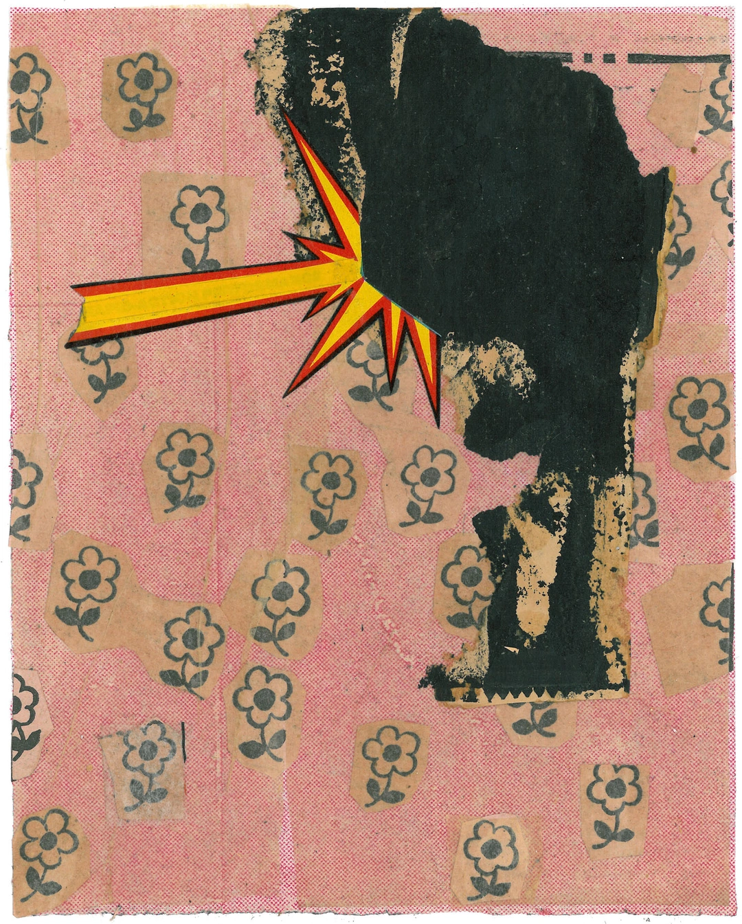 Michael Scheurer. Untitled #13 (Art Historical Series), 2009. Mixed media collage, 7 x 5.5 inches.