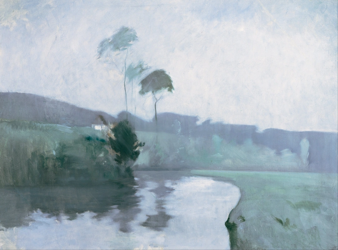 John Henry Twachtman. Springtime (c. 1884). Oil on canvas, 36 7/8 x 50 inches. Collection of the Cincinnati Art Museum, Gift of Frank Duveneck.