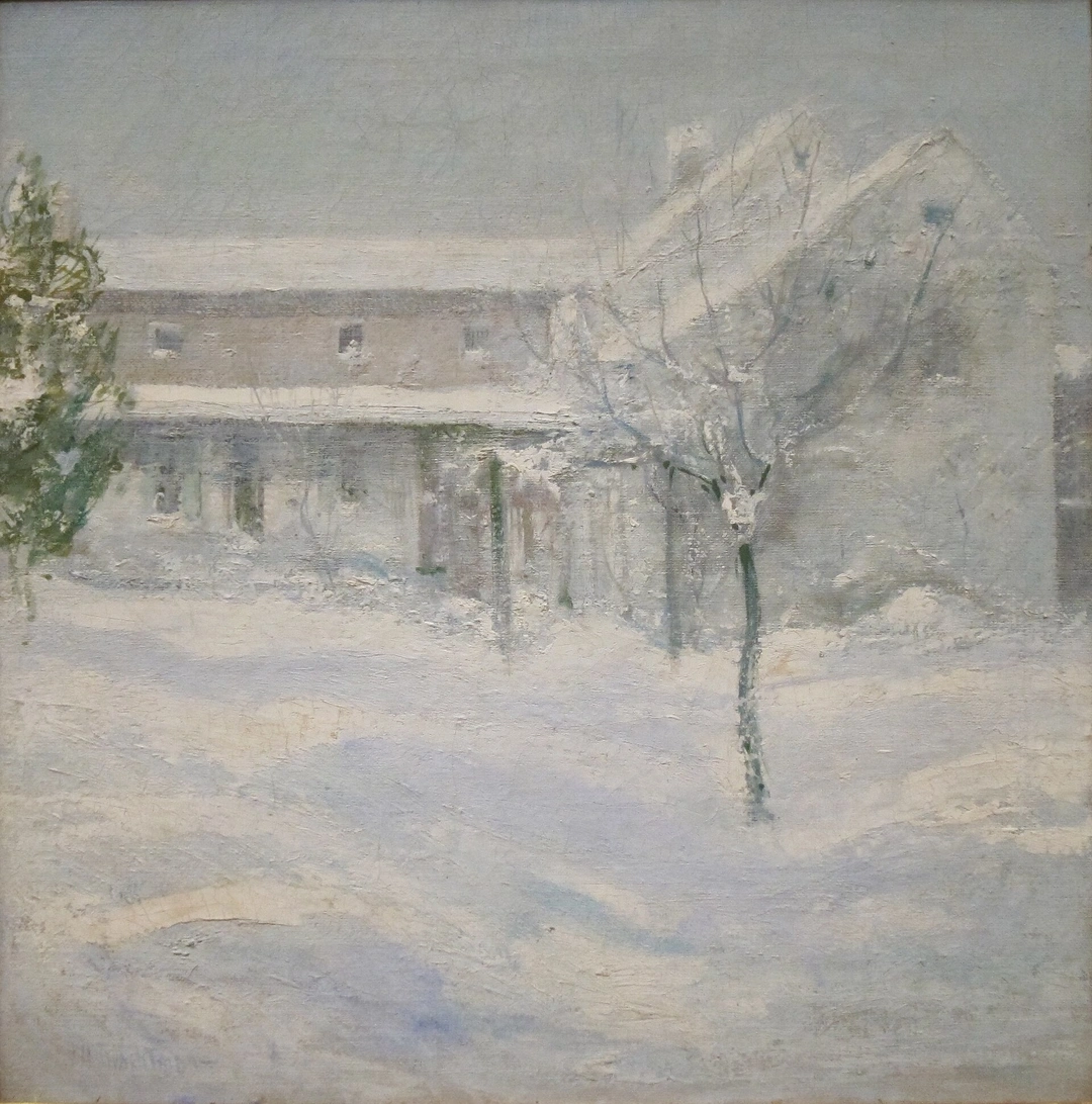 John Henry Twachtman. Old Holley House, Cos Cob (1901). Oil on canvas. Collection of the Cincinnati Art Museum.