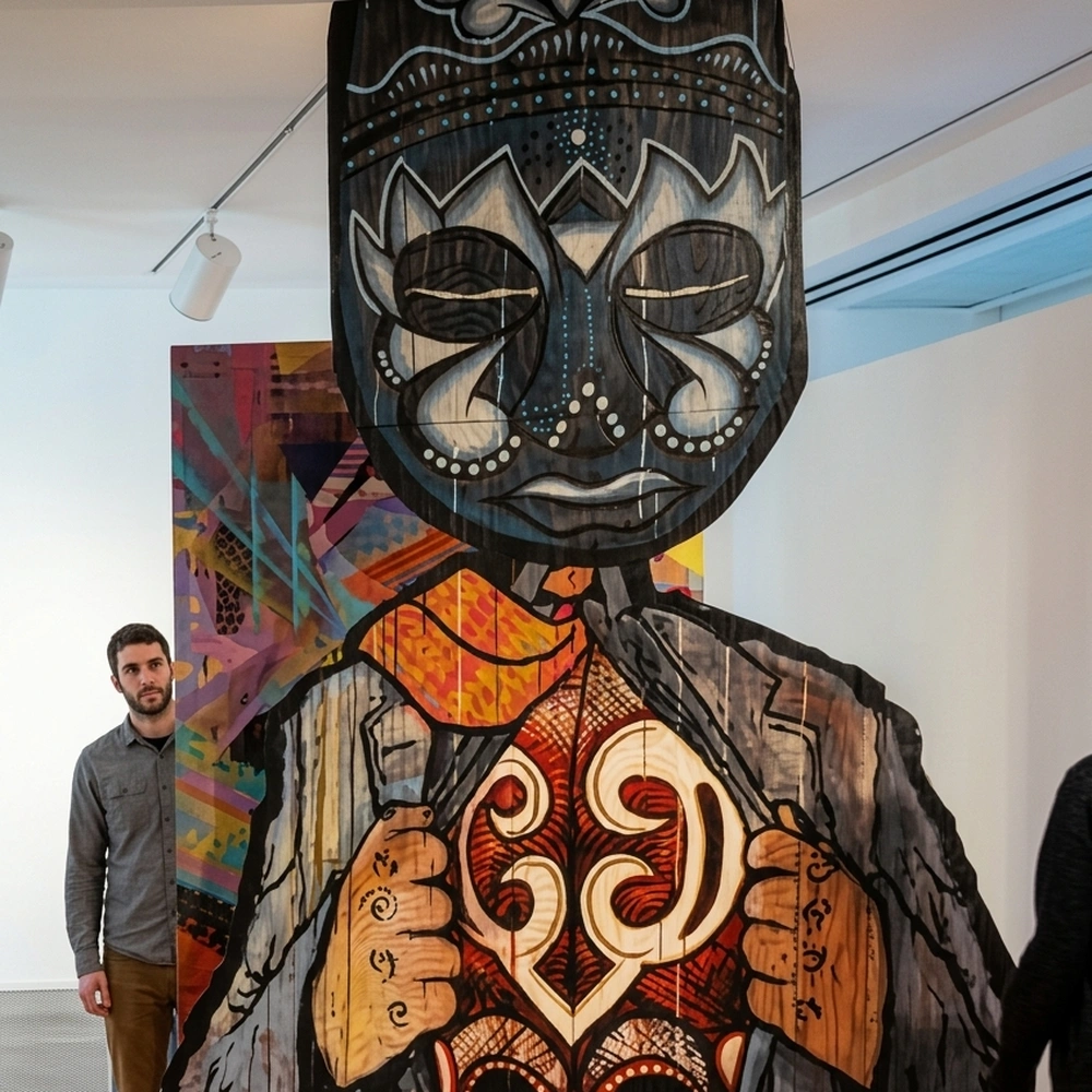 Bunk News, Tao Twin Blue detail, 2011.