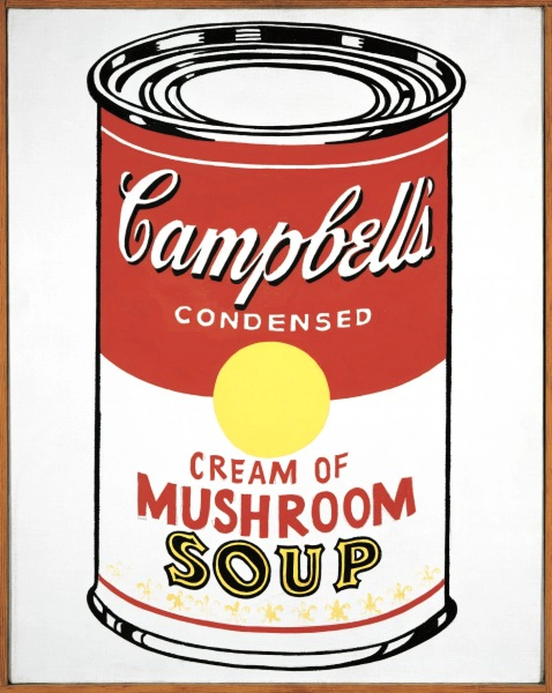 Andy Warhol, Soup Can (Cream of Mushroom), 1962, casein and pencil on linen.