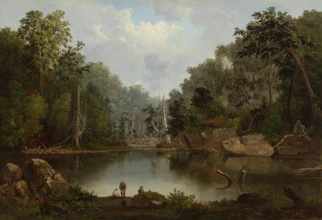 Robert S. Duncanson, Blue Hole, Flood Waters, Little Miami River, 1851, oil on canvas. Courtesy of the Cincinnati Art Museum.