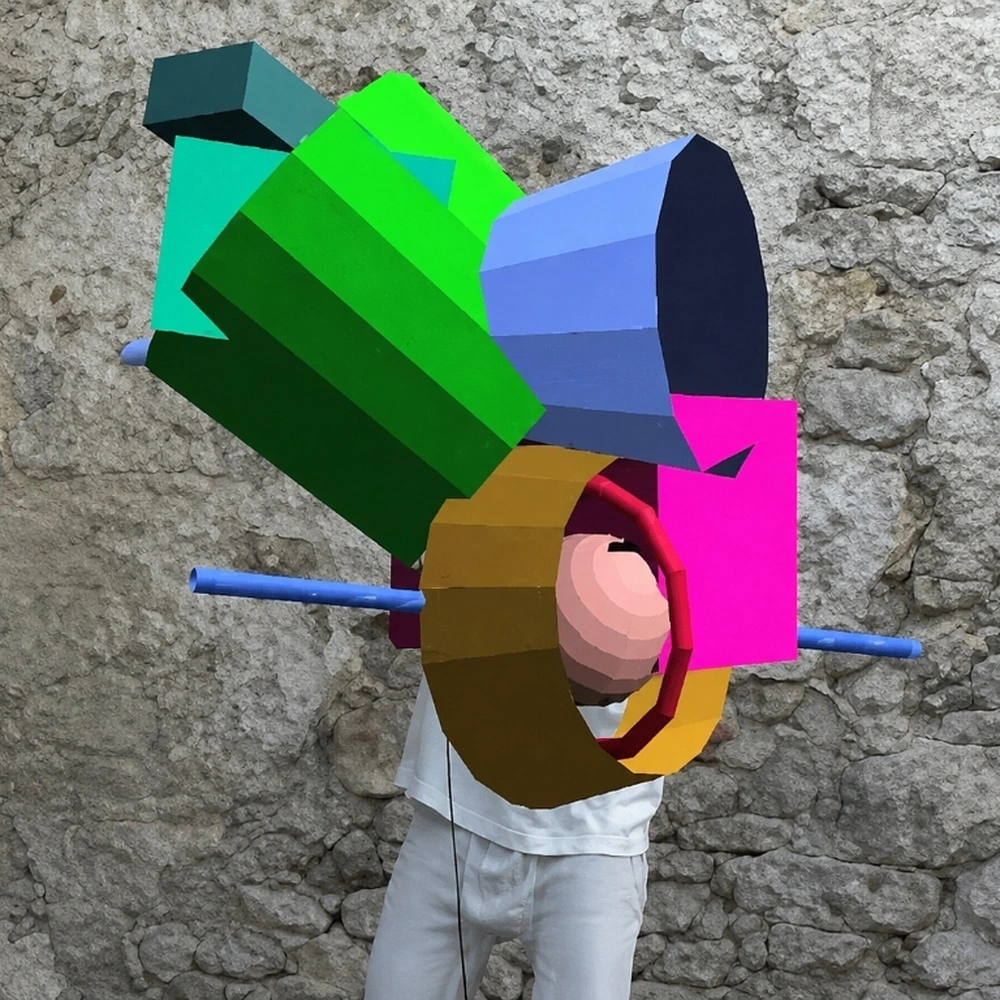 Jeremy Bailey, Public Sculpture, 2009, augmented reality performance still.