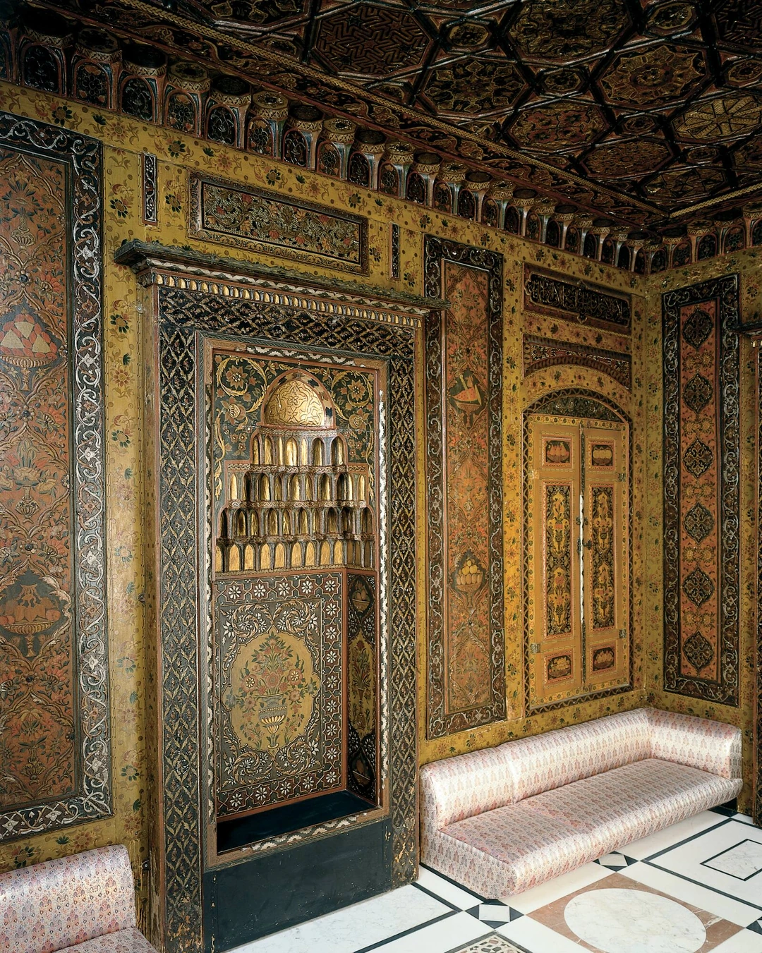 The Damascus Room, 1711–1712, Syria, Ottoman Empire, embellished wood interior at the Cincinnati Art Museum.