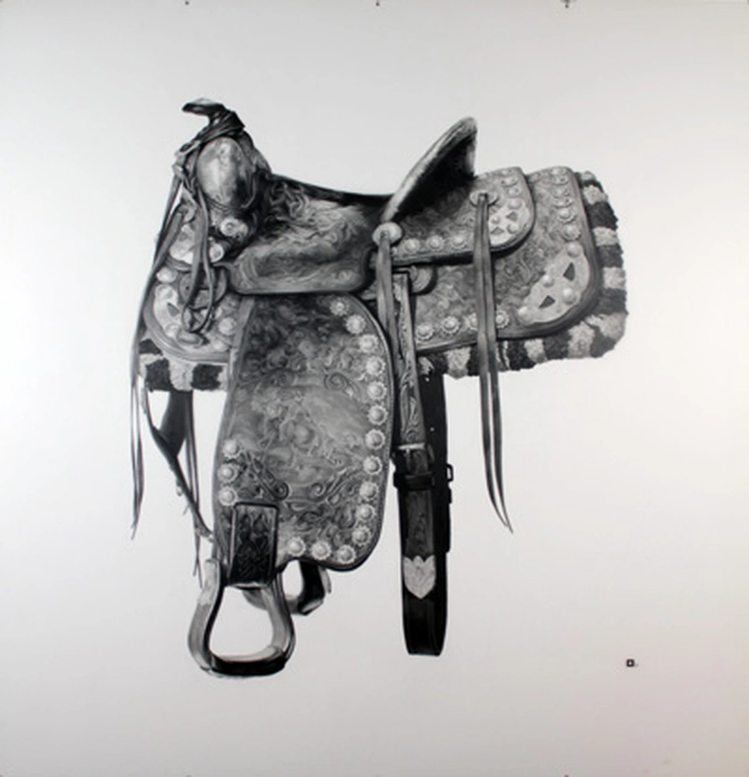 Marshall Harris, Saddle Sketch #1, 2011, graphite on Mylar, 56 x 60 in.