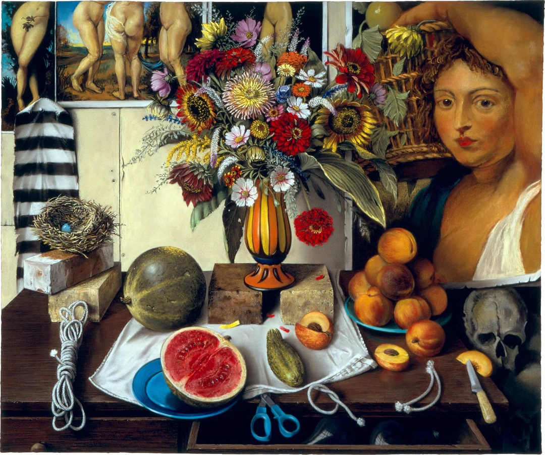Sheldon Tapley, Harvest Table, 1999, pastel on paper, 38 x 32 in.