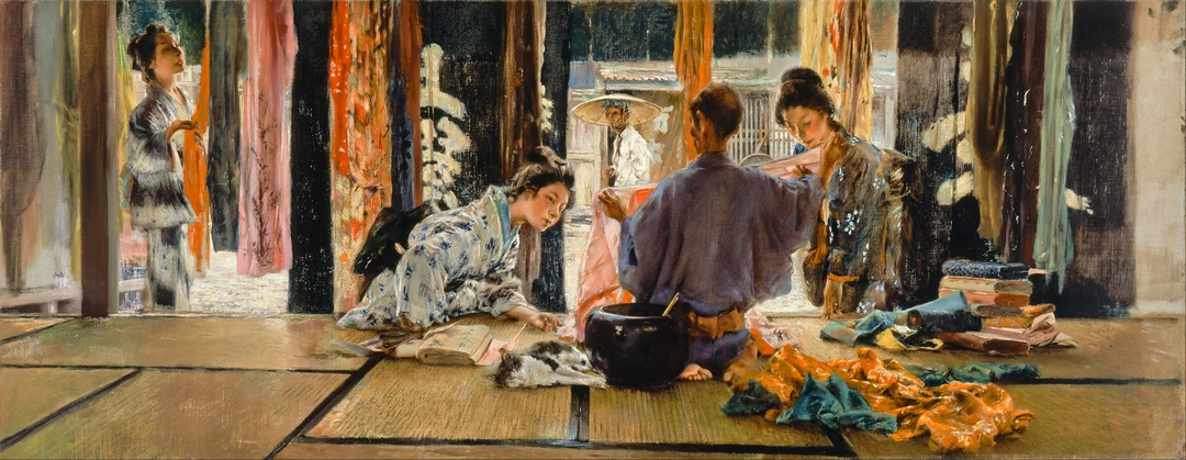 Robert Frederick Blum, The Silk Merchant, Japan, 1892, pastel on board. Gift of The Procter & Gamble Company to the Cincinnati Art Museum, curated by Phyllis Weston.