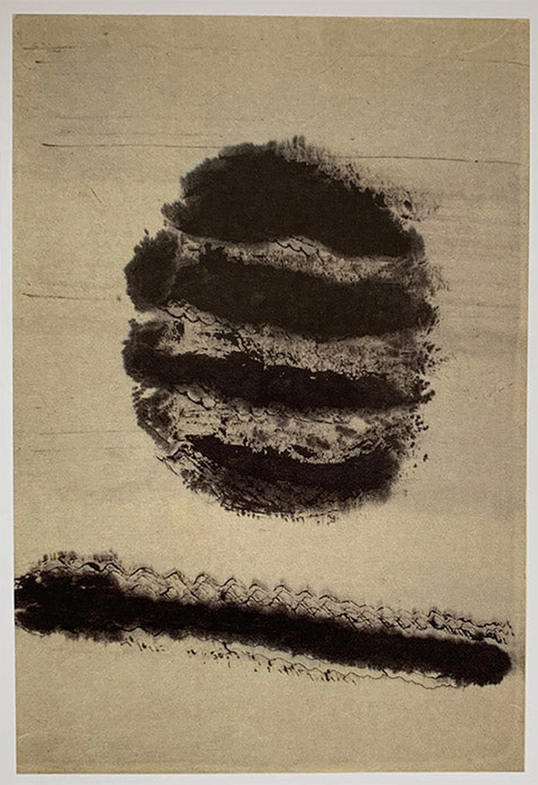 Tawara Yūsaku, Untitled, [Ichi, 95], from Sora [Sky] series, 2001, ink on paper.