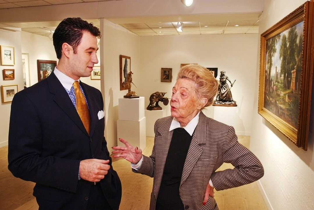 Phyllis Weston during her four-decade tenure at Closson’s Art Gallery in downtown Cincinnati. (Digitally enhanced.)