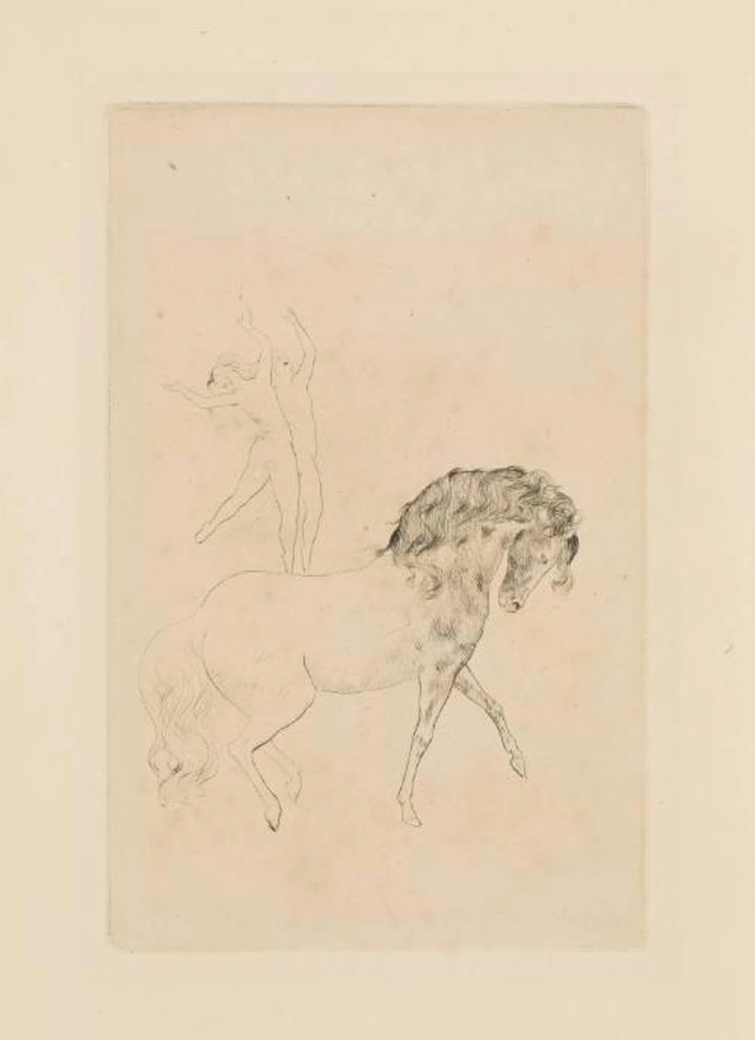 Pablo Picasso, At the Circus (Au Cirque), 1905, drypoint on paper. Cincinnati Art Museum, Accession 1957.348.