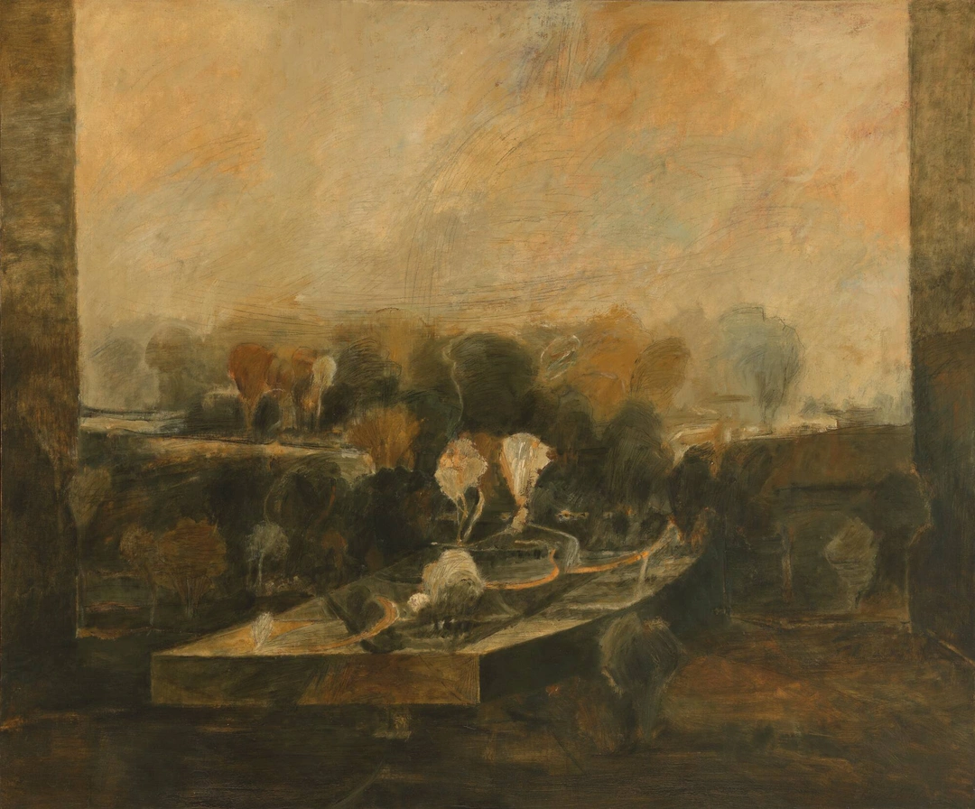 Robert Knipschild, Iowa Landscape, 1964. Oil on canvas, 50 x 60 in. Cincinnati Art Museum.