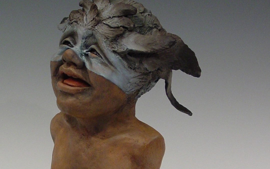 Lyndsey Fryman, ceramic, pigment and oil paint sculpture. Marta Hewett Gallery.