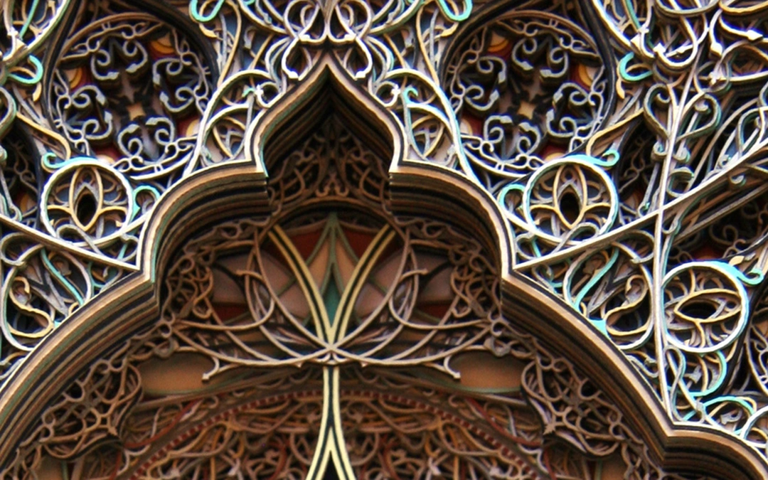 Eric Standley, laser-cut paper architectural construction. Marta Hewett Gallery.