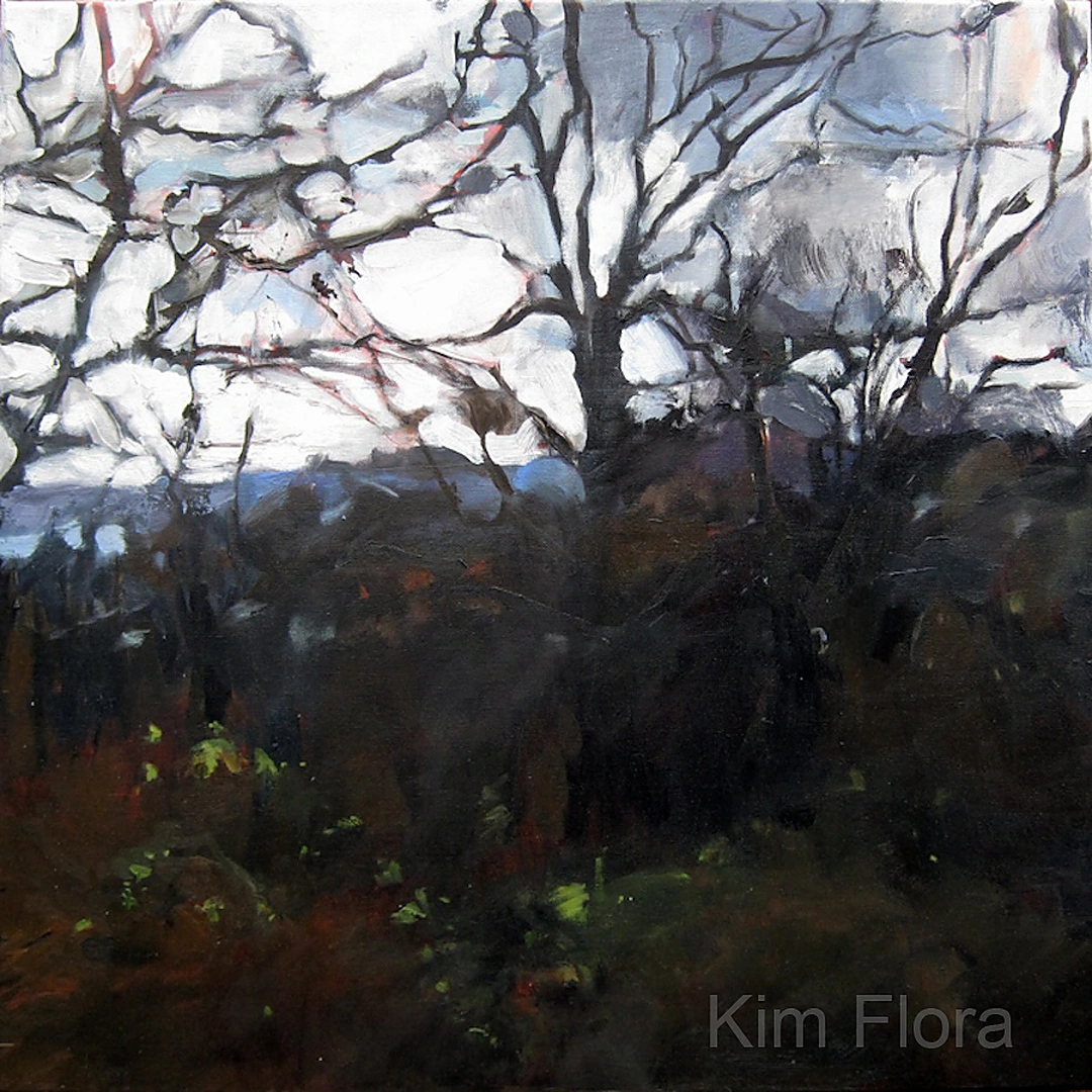 Kim Flora, Along The Banks, oil on canvas, 24" x 24", 2012.
