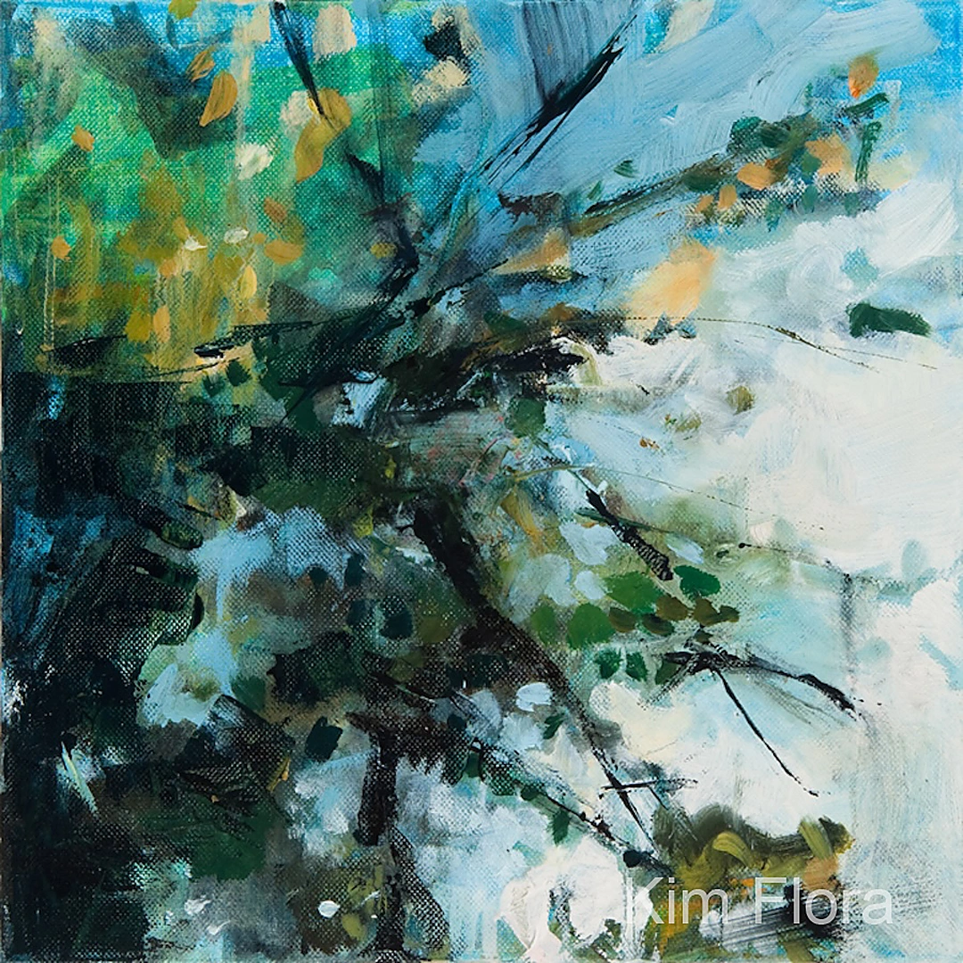 Kim Flora, Untitled, Branches, oil on canvas, 12" x 12", 2011.