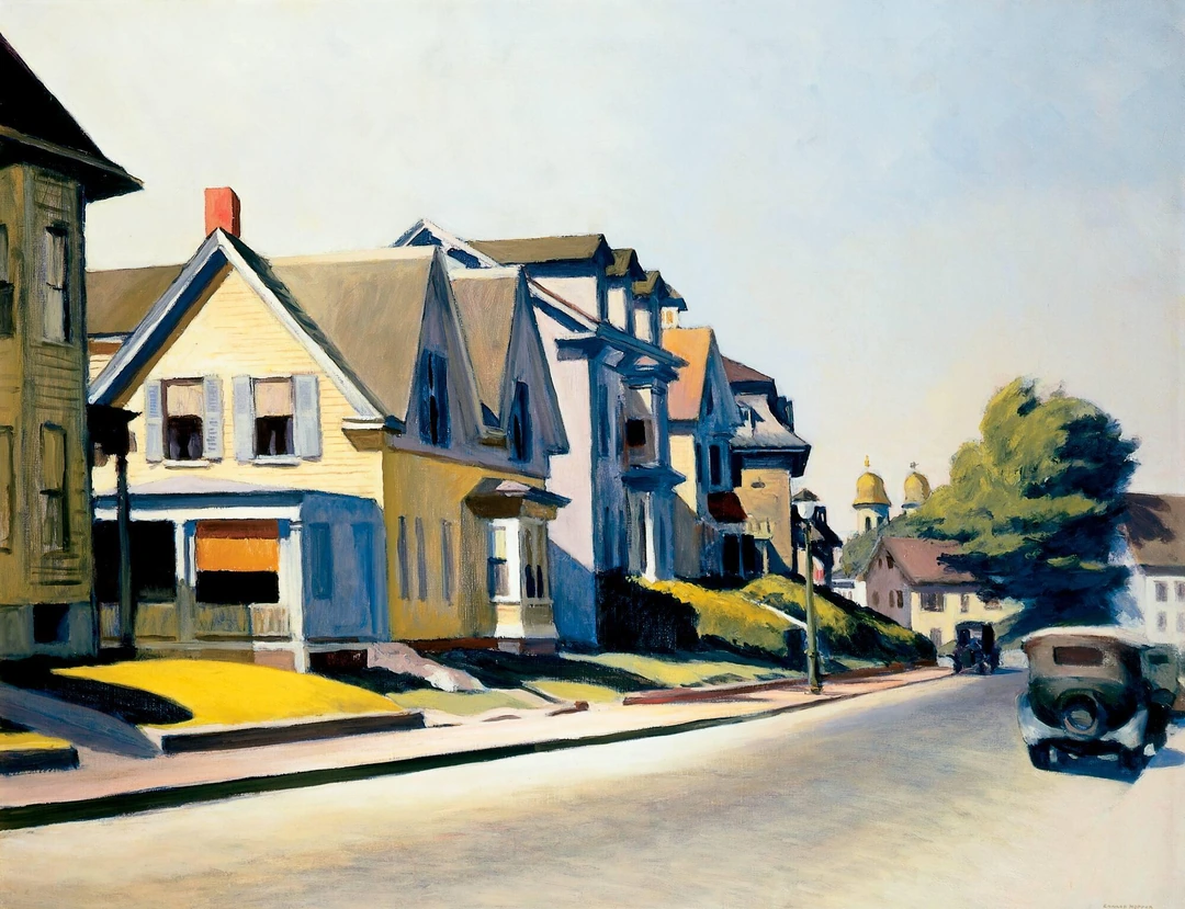 Sun on Prospect Street (Gloucester, Mass), Edward Hopper, 1934