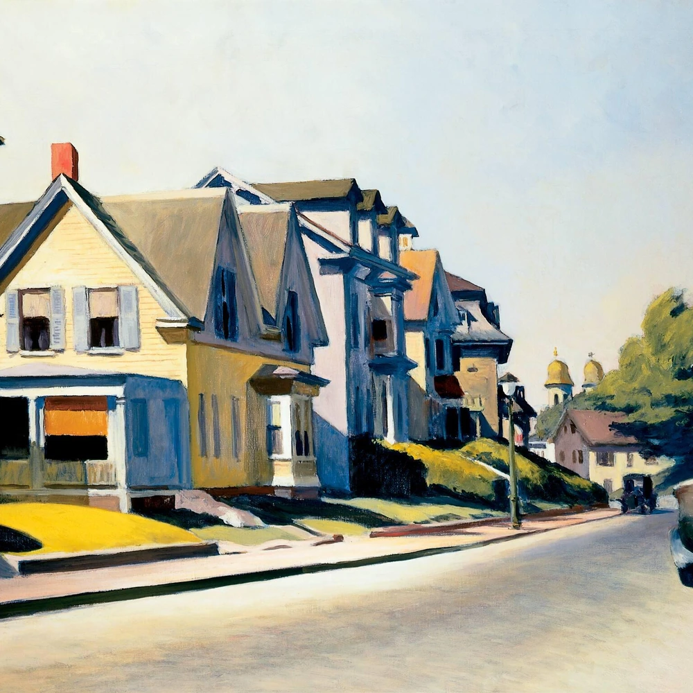 Sun on Prospect Street (Gloucester, Mass), Edward Hopper, 1934