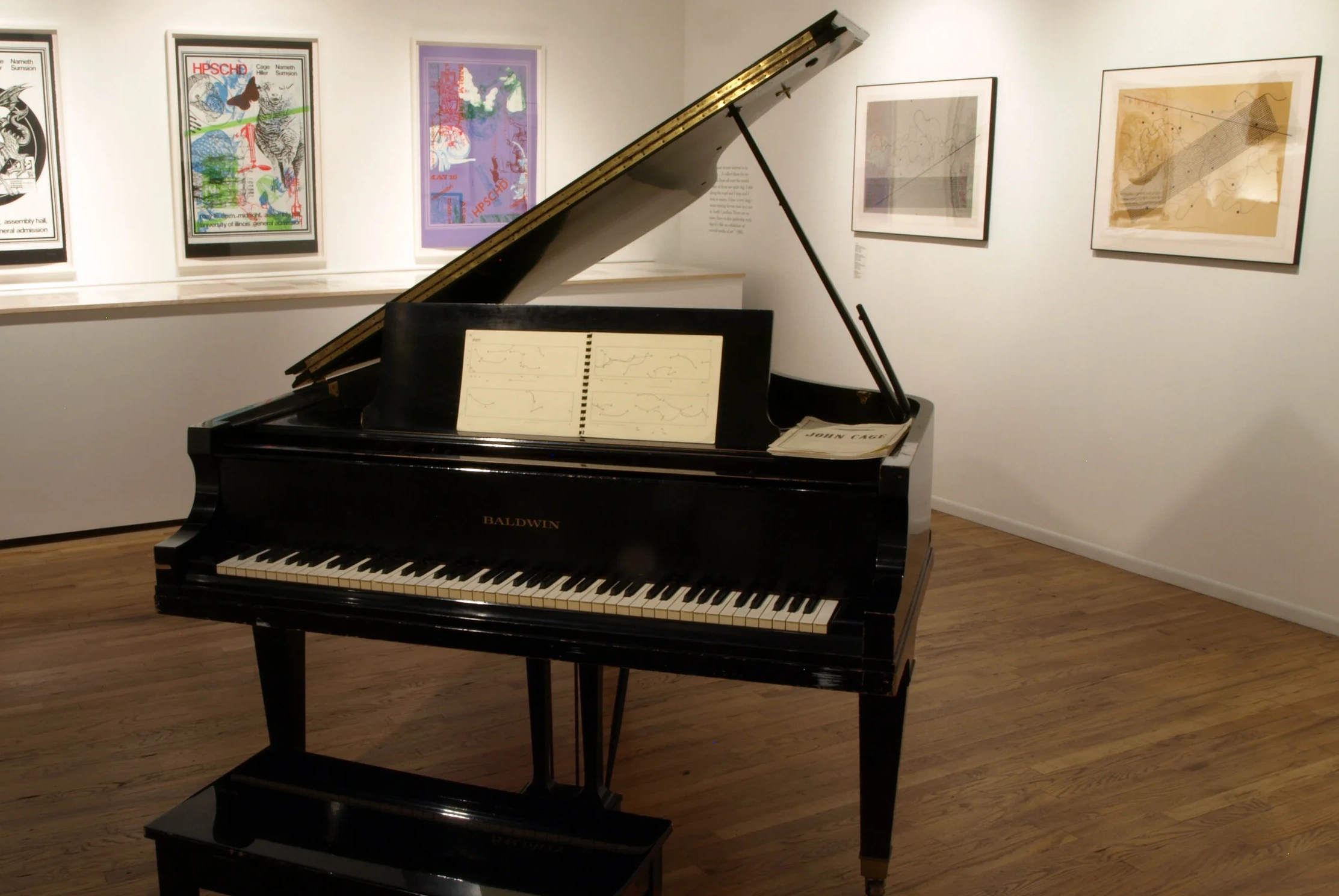 John Cage, Prepared Piano installation view at Carl Solway Gallery.