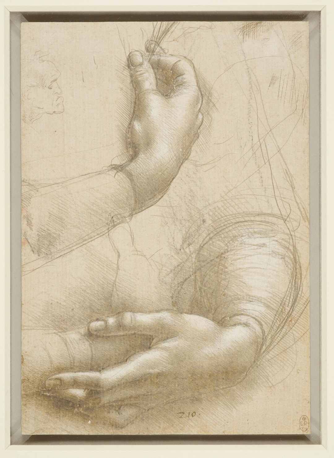 Leonardo da Vinci, Study of Hands, c. 1490. Royal Collection Trust.