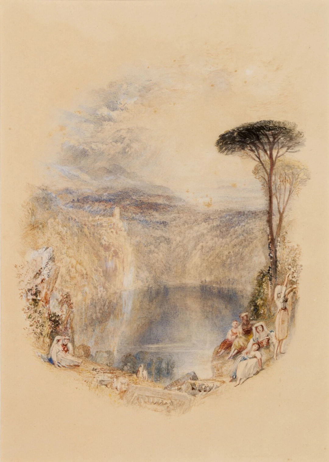 Joseph Mallord William Turner, Lake Nemi, about 1840, watercolor on paper at the Taft Museum of Art.