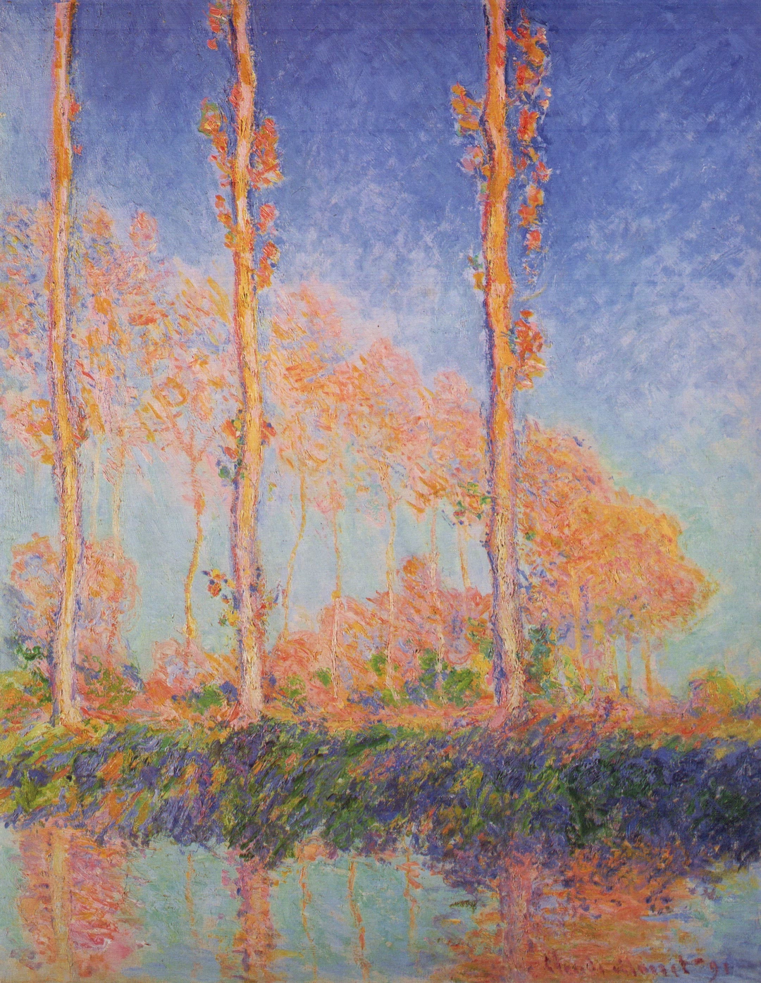 Claude Monet, Poplars, 1891, oil on canvas at the Philadelphia Museum of Art.