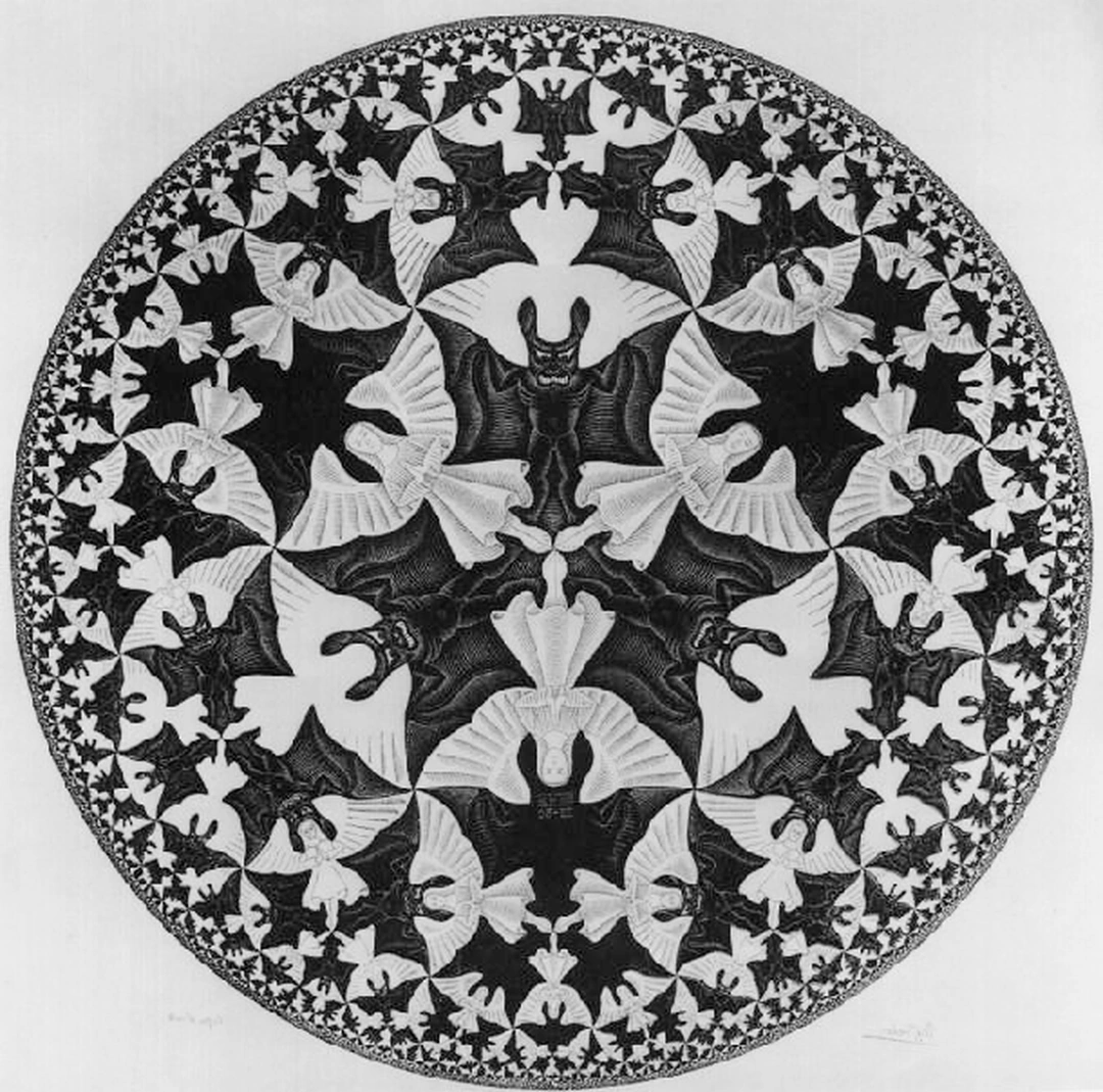 "Heaven and Hell" M.C. Escher